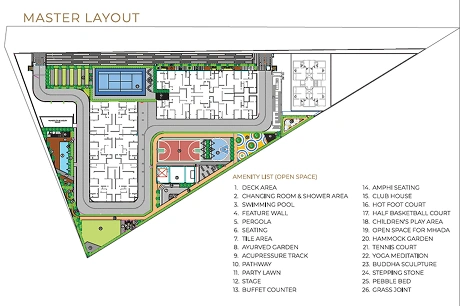 2 BHK residence floor plan layout